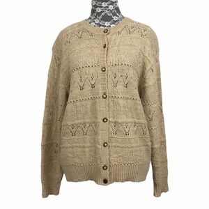 Marks \u0026 Spencer Sweaters | Marks \u0026 Spencer Vintage Beige Wool Blend Cardigan | Color: Cream/Tan | Size: 8 | Pm-55929410's Closet